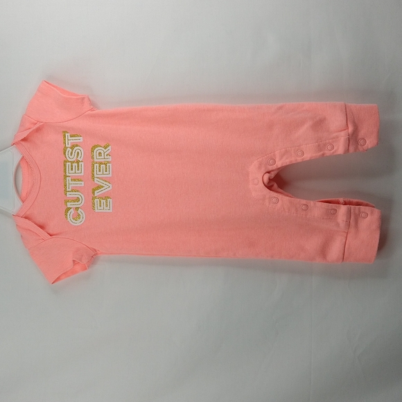 Carter's Girl's Peach Cutest Ever Onesie Size: 3 Months - Picture 1 of 6